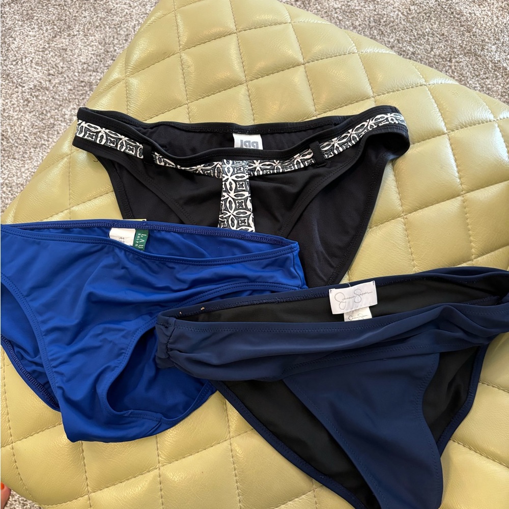 (3) pairs of swim bottoms (M) Jag, Ralph Lauren and Jessica Simpson, gently used